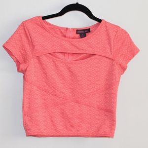 Material Girl Coral Crop Top